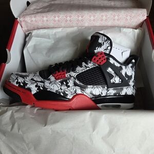 Jordan Sneakers Black White Red